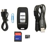 Mikro DVR rekordér mDVR-200 s integrovanou 5 Mpx skrytou kamerou a mikrofonem, kamufláž klíč od vozu 
