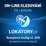 Online sledování pro pevné lokátory, Česká republika a Evropa, předplatné na 6 měsíců